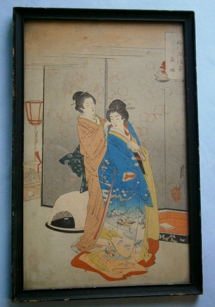 Old Signed Japanese Block Print (1 of 5)