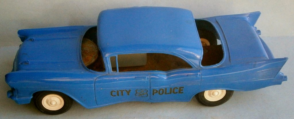 CITY POLICE Friction powered 1950s Chevrolet Auto Toy, (1 of 5)