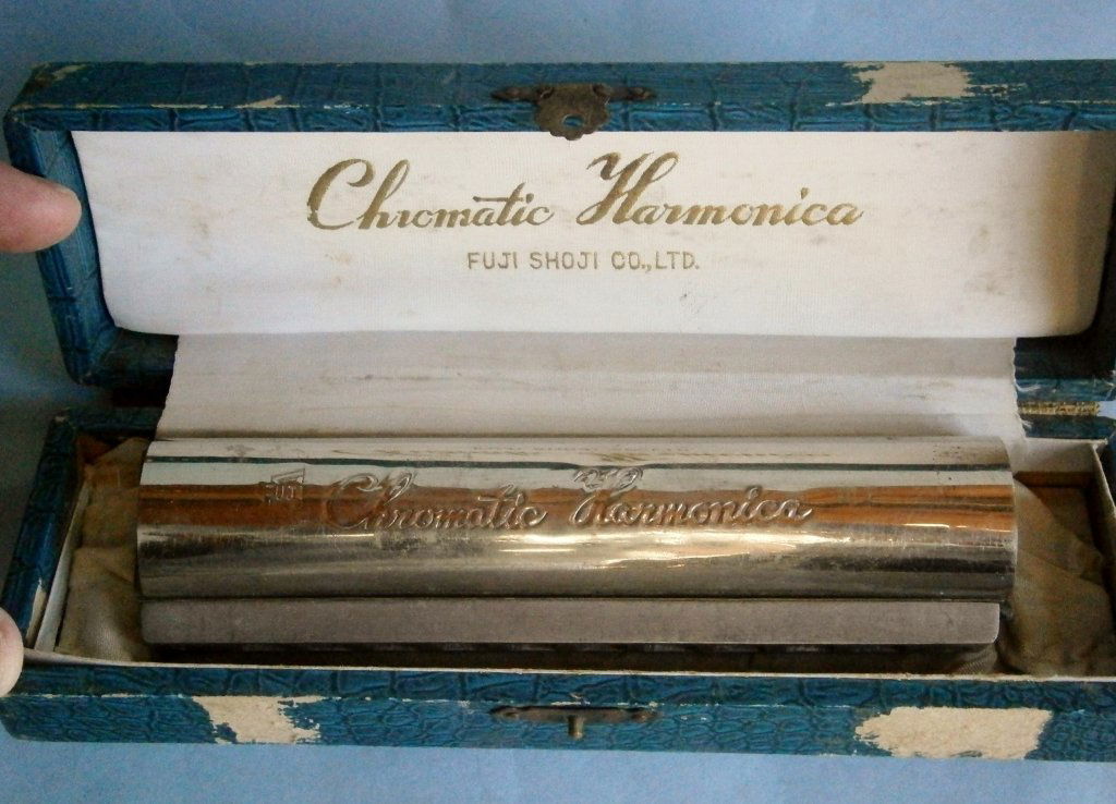 Pre WWII  Fuji Chromatic Harmonica mfg. by Fuji Shoji (1 of 5)