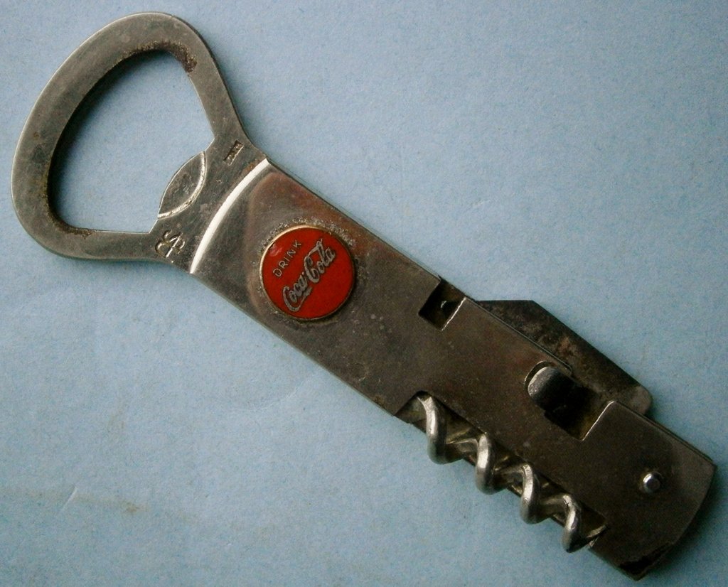 Coca Cola Advertising Folding Corkscrew & Bottle Opener (1 of 4)
