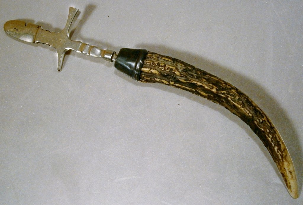 Foil Knife and Wire Cutter Tool with Antler Handle (1 of 4)
