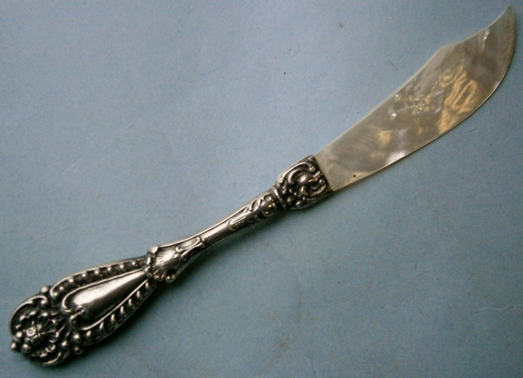 Mother of Pearly Letter Opener with Sterling Handle (1 of 3)