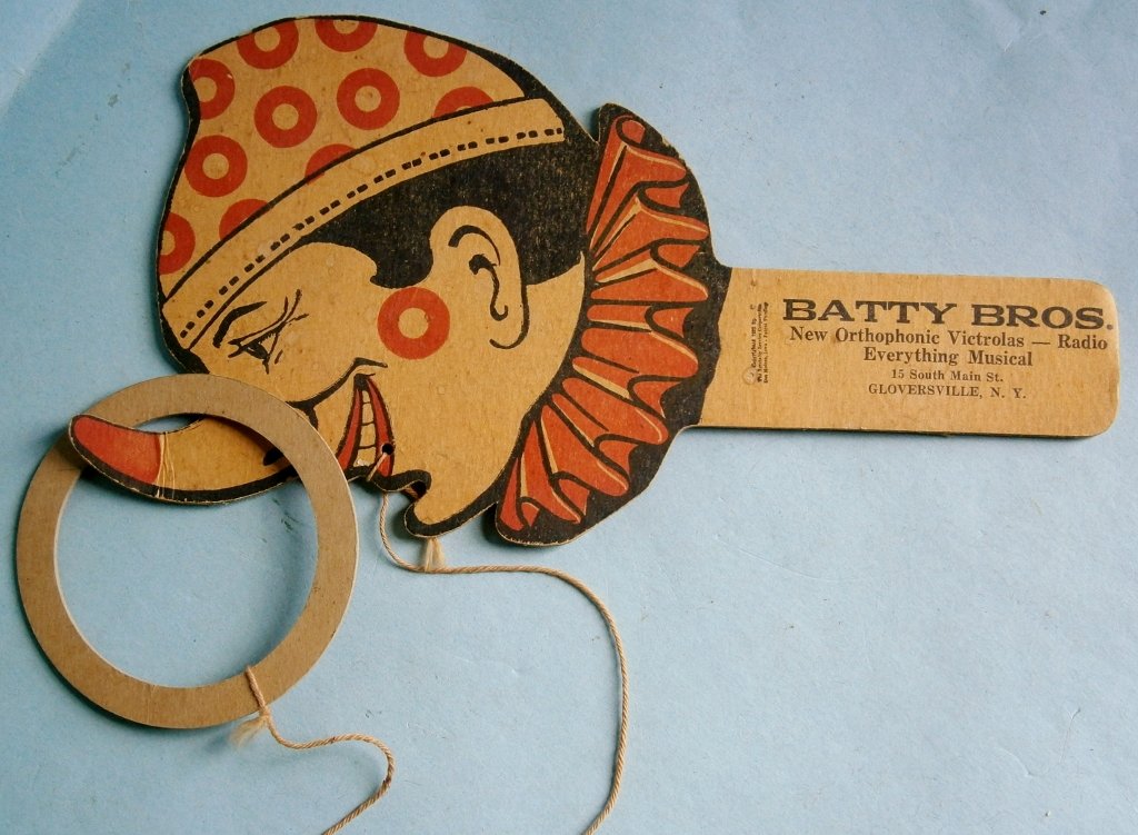 1920â€™s Clown Ring Toss Game Advertising Batty Bros. (1 of 4)