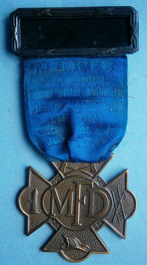Mechanicville, NY 1942 Hudson Valley Firemenâ€™sMedal (1 of 3)