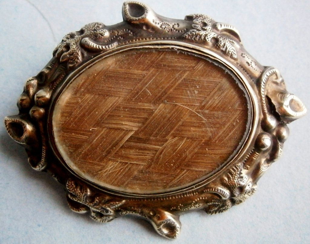 Victorian Braided Hair Jewelry Mourning Brooch (1 of 4)