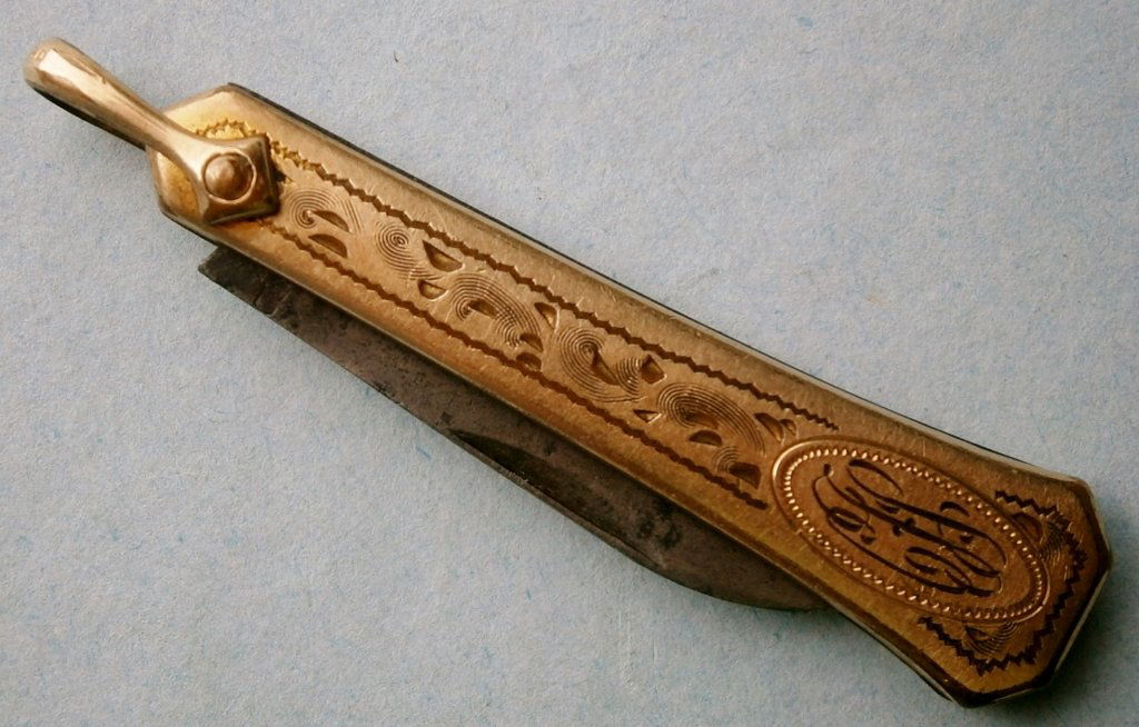 Hayward Gold Plated Pocket Knife from the early 1900s (1 of 5)