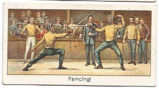 TURF Cigarette Card #32 â€“ Fencing (1 of 2)