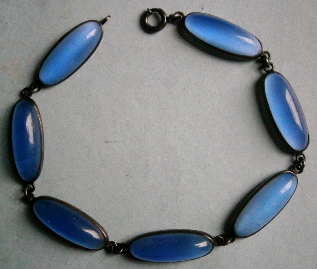 Sterling Silver Bracelet with Blue Stones (1 of 3)