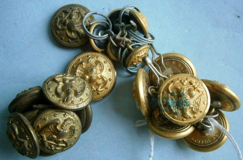Collection of Old Brass Military Buttons (1 of 6)