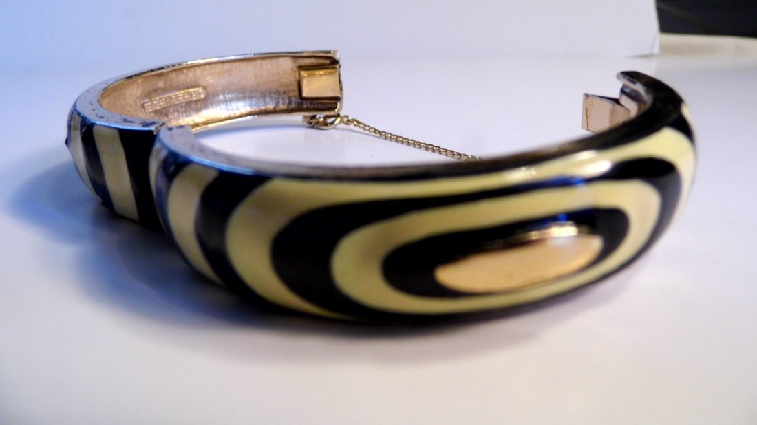 Vintage Signed Enamel Eisenberg Cuff Bracelet (1 of 5)