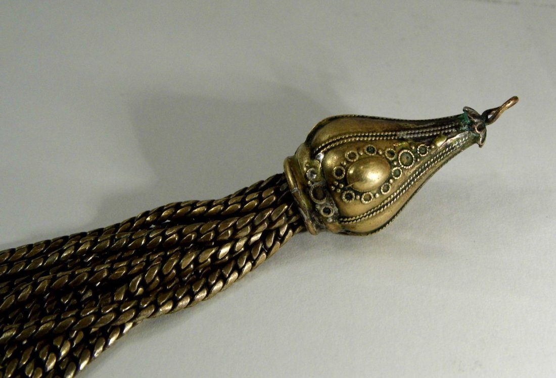 Pretty Antique Victorian Brass Tassel 3 3/4 inches (1 of 5)