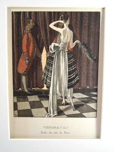 French Art Deco Fashion Print Pierre Brissaud (1 of 4)