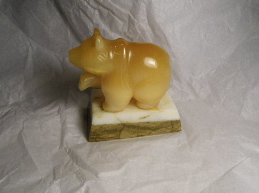 Marble Mystery Carved Stone Bear on Ice (1 of 6)