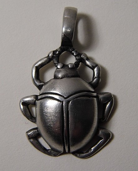 Rare Beautiful Pewter Necklace Pendant Tick Goth (1 of 4)