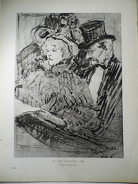 1930's French Book Plate Toulouse Lautrec Jane Avril (1 of 3)