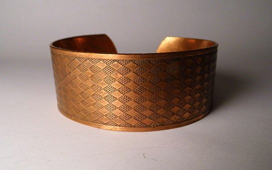 Vintage Solid Copper Cuff Bracelet (1 of 4)