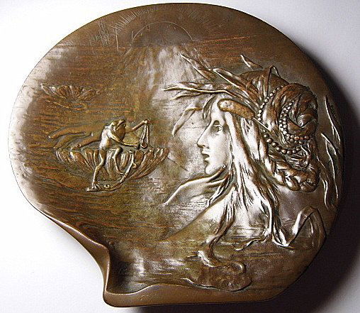 1890's Franz Bergman Bronze Plate/Tray All Hallmarks (1 of 8)