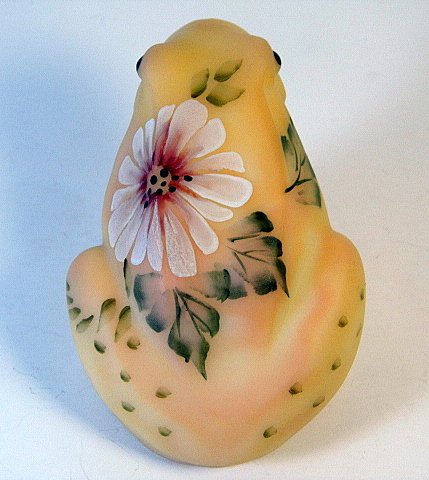 Fenton Art Glass Peachblow Frog Artist Signed (1 of 3)