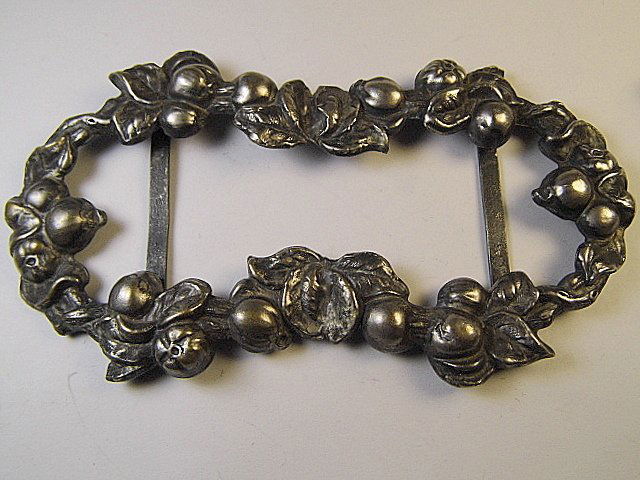 Antique Large French Rocaille Silver Plate Buckle (1 of 3)