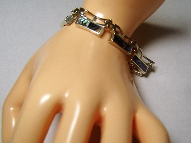 Modern Abalone Bracelet: 8 inches. Like new.