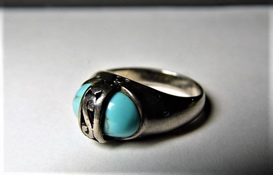 Fine Sterling Silver Turquoise Southwestern Ring 6 (1 of 3)