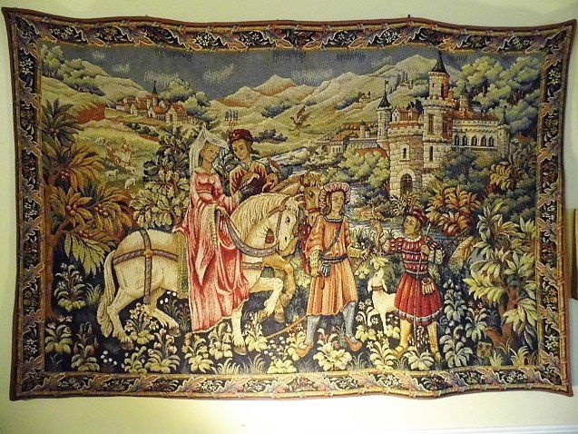 Fine French Woven Quilted Wool Tapestry 4 x 6 Ft (1 of 6)