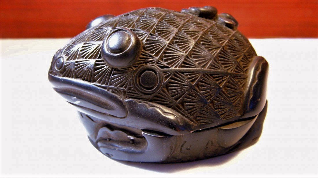 Vintage Asian Brush Pot Inkpot Inkwell (1 of 6)