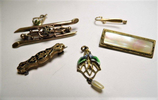 Six Antique Victorian Jewelry Elements (1 of 8)