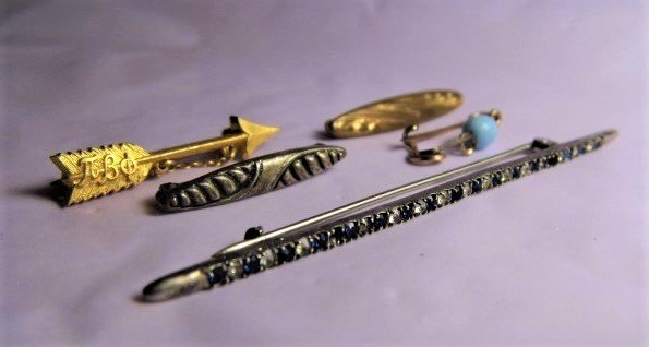 Five Antique Victorian Bar Pins (1 of 6)