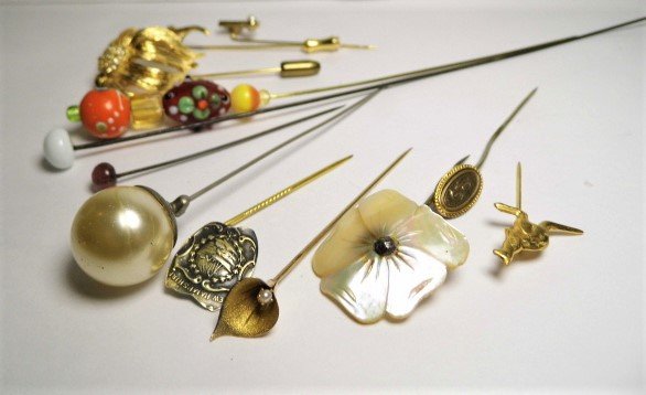12 Various & Sundry Hatpins Stickpins (1 of 14)