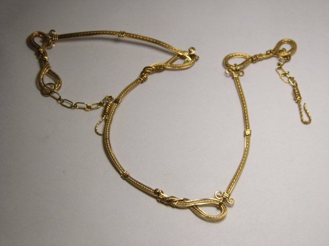 Vintage Custom Made Gold Wire Necklace (1 of 6)