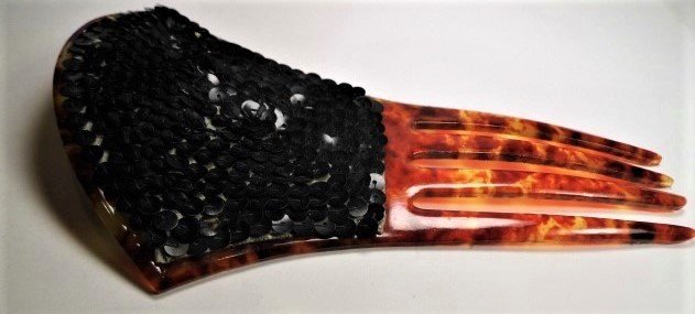 Vintage Big Bold Beautiful Fascinator Sequins Comb (1 of 3)