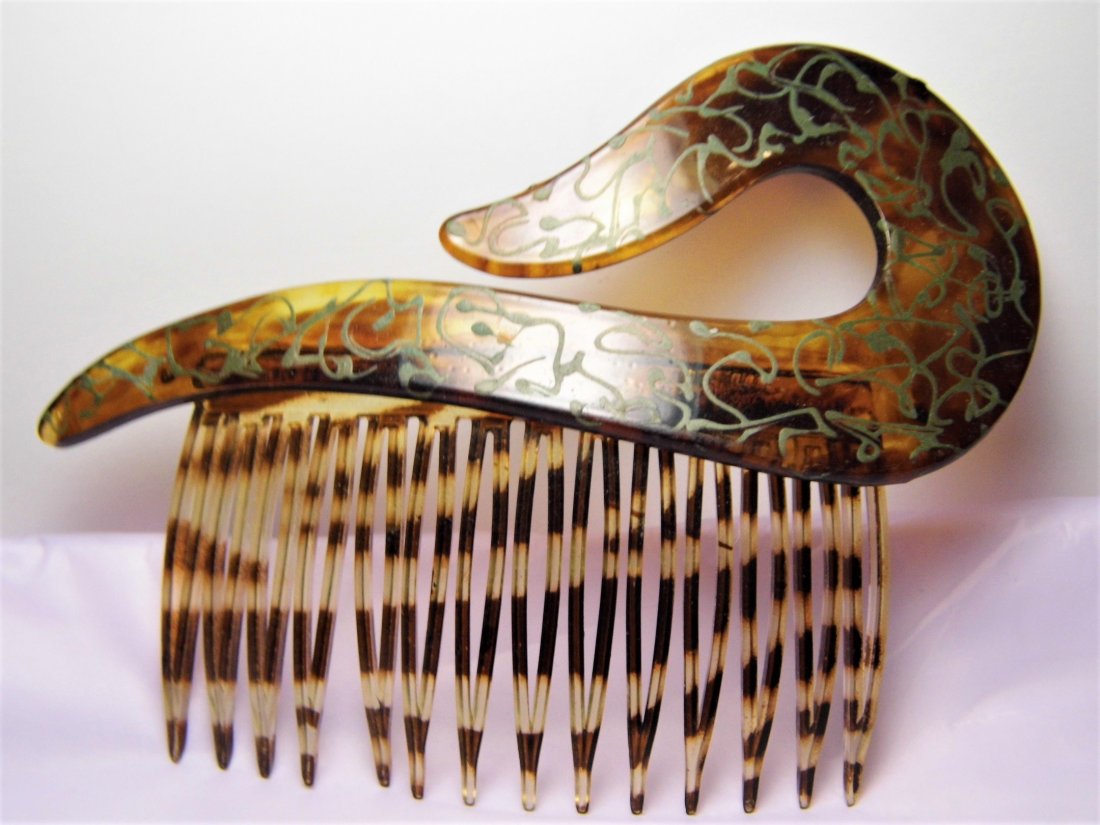 Vintage Pristeen Hand Painted Hair Comb Fascinator (1 of 3)