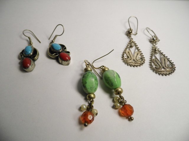 3 Pair Hook Dangle Earrings (1 of 7)