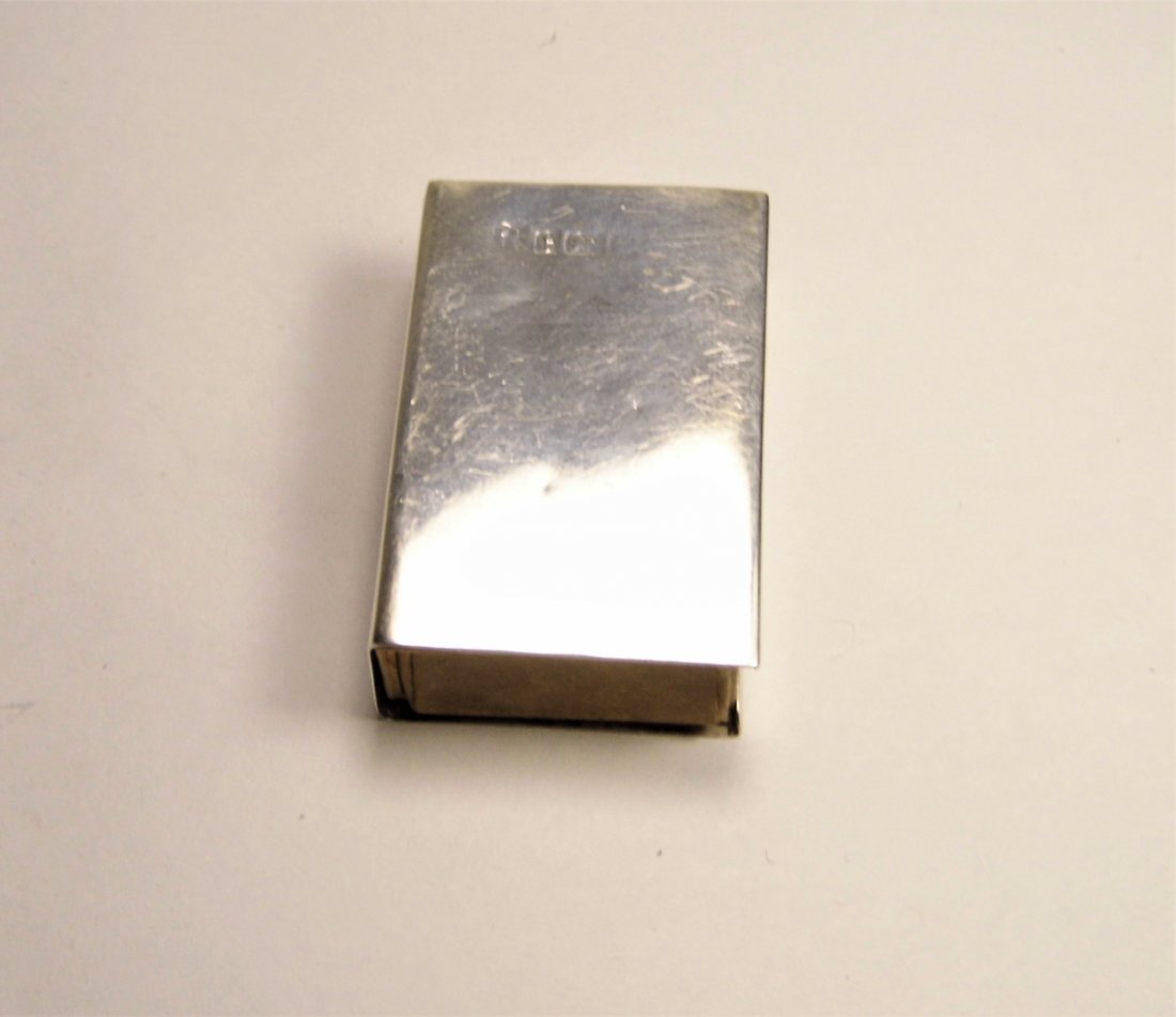 Vintage English Sterling Silver Matchbox Cover Birmingh (1 of 8)