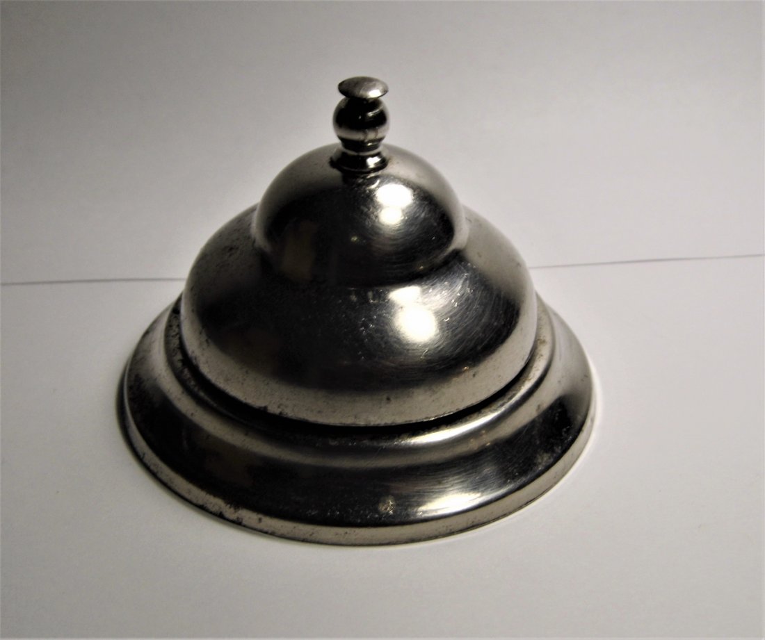 Vintage Hotel / Lobby Reception / Service Bell: What you ring if you don't want service. Nice tone. Som demise to finish, but overall good vintage condition.