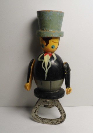 Vintage German Erzgebirge Turned Figure Bottle Opener (1 of 4)