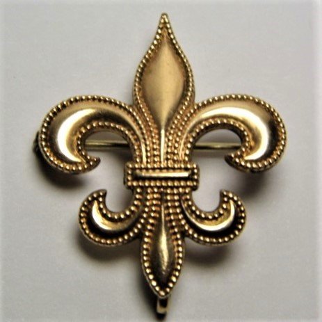 Cute Fine Antique  Fleur de Lis Fob or Pendant Pin (1 of 3)