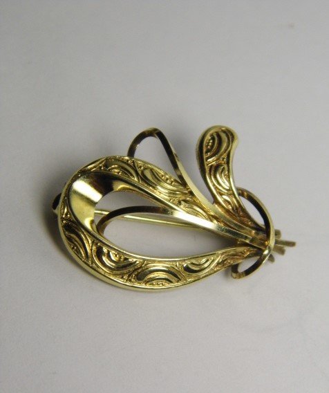 Petite Vintage Mid-Century 14 ct Gold Pin Germany (1 of 4)