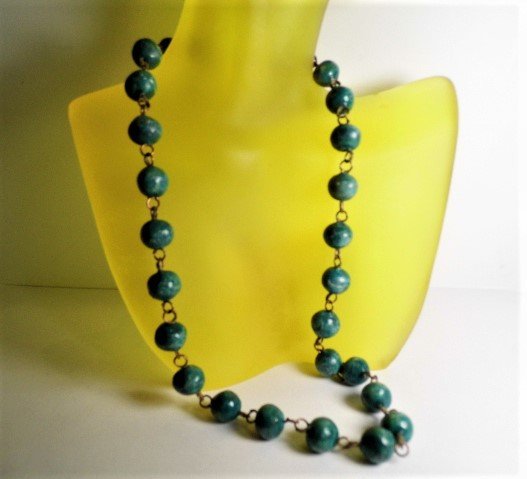 Rare Form Clay Bead Necklace17 inches (1 of 5)