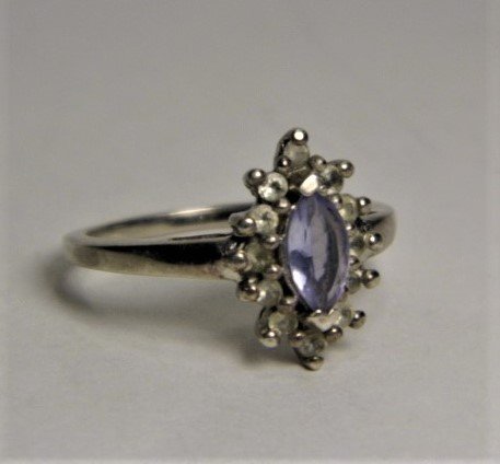 Vintage Sterling Silver & Amethyst Cocktail Ring (1 of 7)