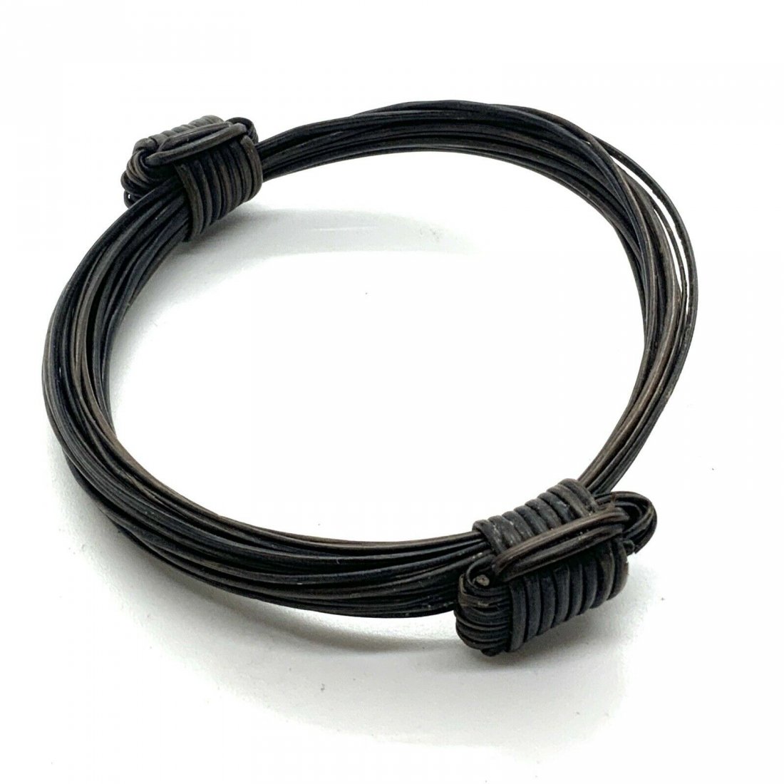 British Antique Colonial Era Elephant Hair Bracelet: Excellent condition for the age. Such jewelry usually made from hair of tail or sometimes eyelash, usually taken from large male specimens.