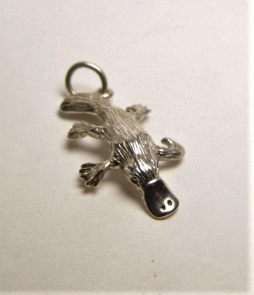 Rare Vintage Silver Bracelet Charm Platypus (1 of 6)