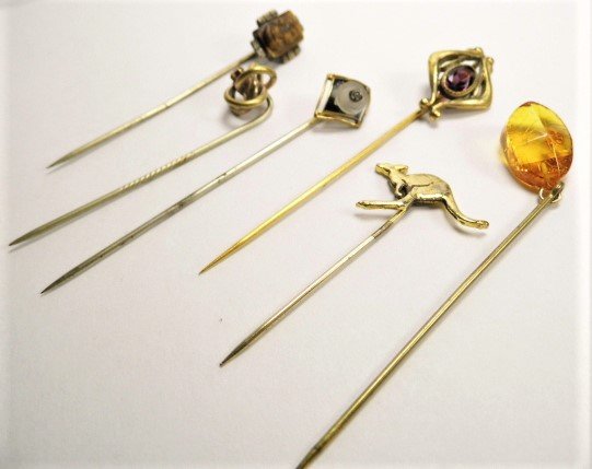 Six Antique to Vintage Stick Pins Lapel (1 of 8)