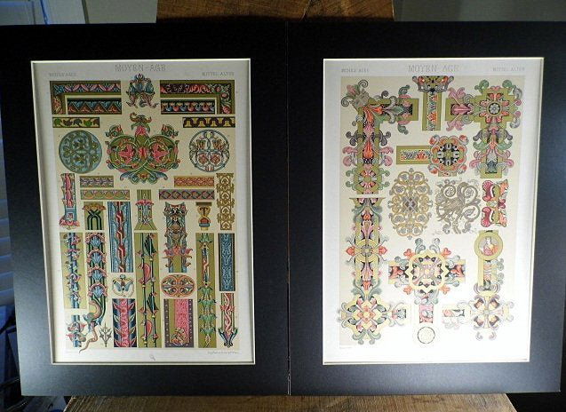 Pair Belle Epoque Fine French Prints 1877 (1 of 7)