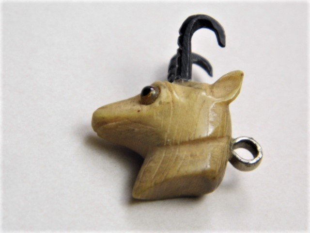 Antique Hubertus Bracelet Charm or Necklace Pendant.: Original condition. Good loop.