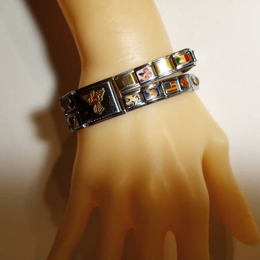 Cute Italian Designer Zoppini Stainless Steel Charm Bracelet