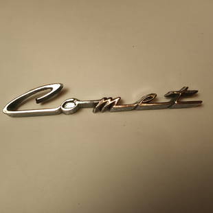 Ford Motor Company Mercury Comet Chrome Body Emblem: If you had one of these with a 289 cubic inch engine, it would fly. They just couldn't get the girls like a Mustang or Camaro, so Ford stopped making them. That's the story.