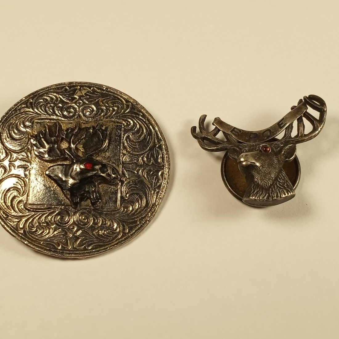 Cool Vintage Lariat Slide and BPOE Elks Pin: Cool elks stuff.