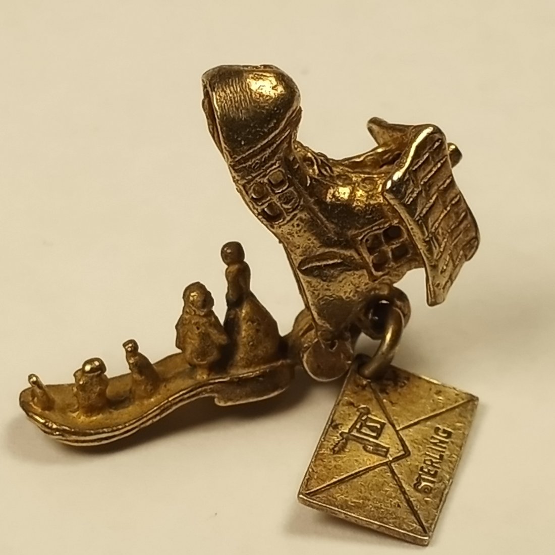 Vintage Sterling Silver Old Lady in a Shoe Bracelet Charm Yellowstone Park: Had so many children she didn't know...you know the thing. Charm has a Bell Trading Company mark. Really cool vintage charm.